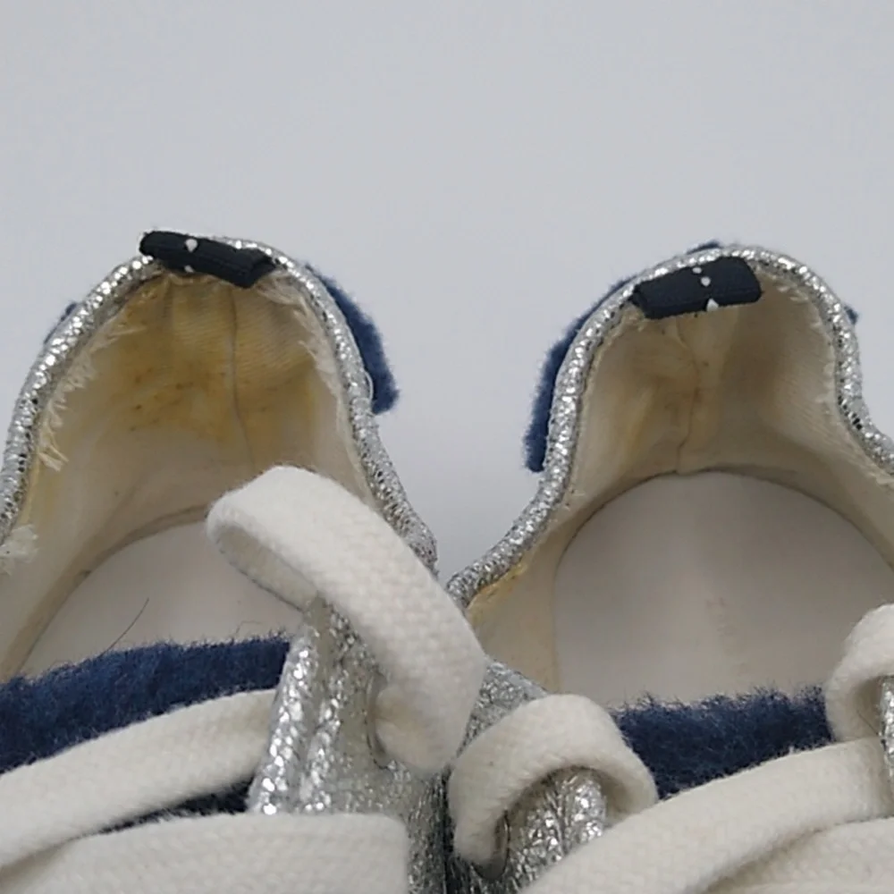 Zara Basic Collection Silver Metallic Sneakers Size -38/US 7.5 - Picture 16 of 16